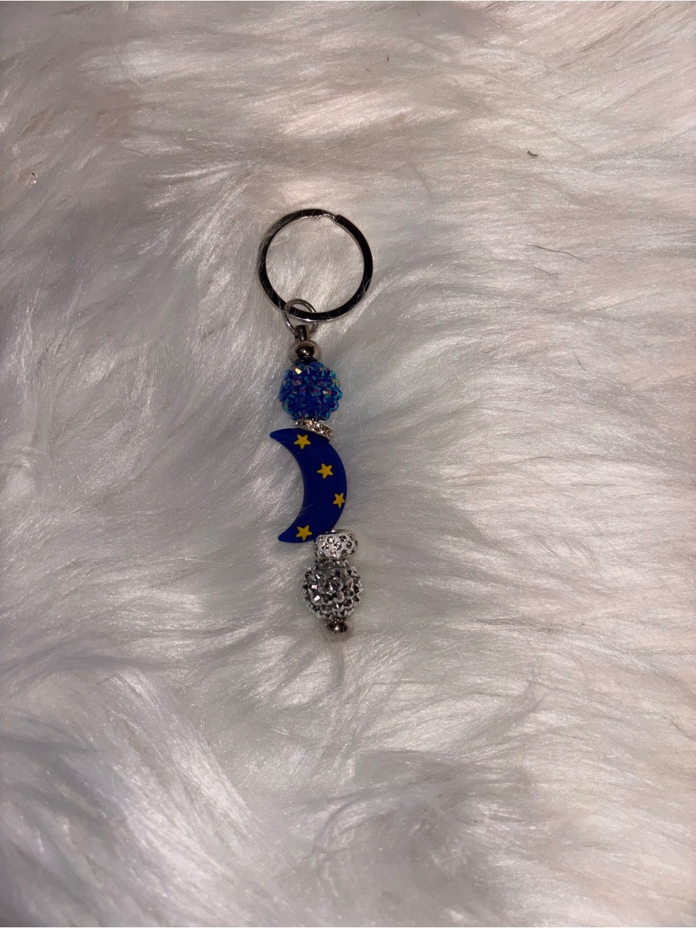 Blue Moon Star Keychain Charm for Women